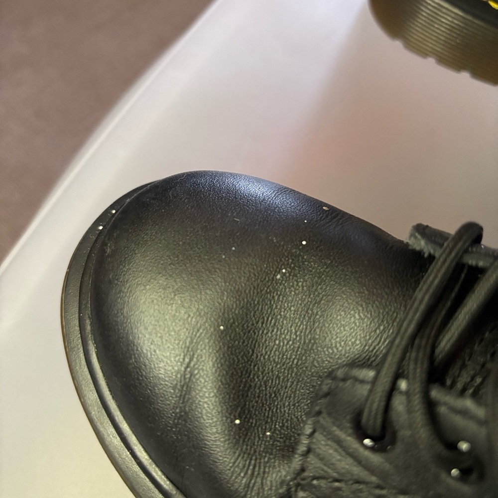 Black Leather Lace-Up Boots - Picture 5 of 11